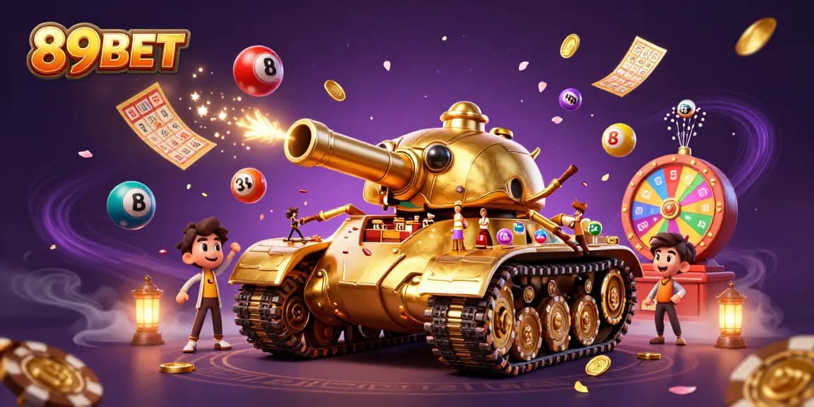 Experience the thrill of 89BET with a vibrant miniature casino scene in a golden beetle tank.