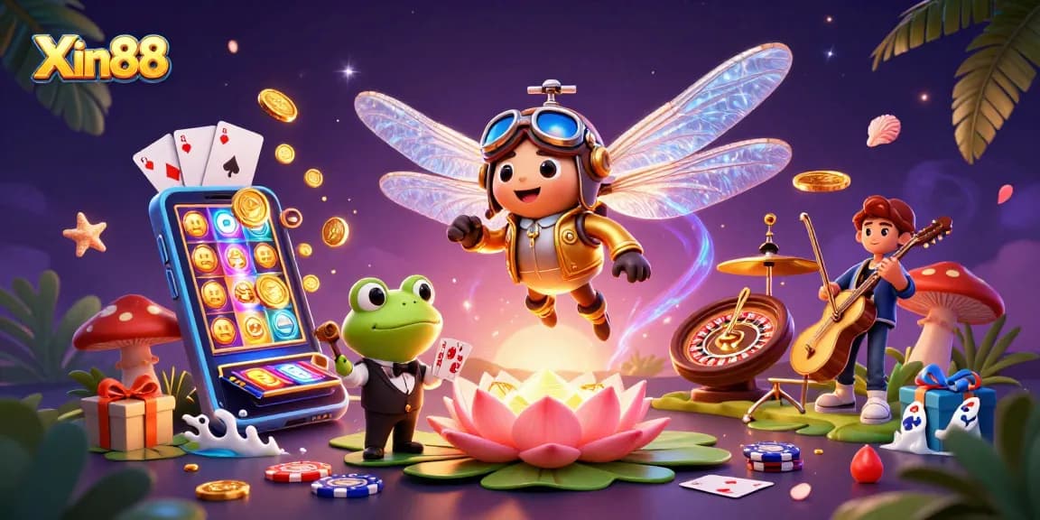 Experience thrilling gaming at Xin88 with lively characters and dynamic casino elements.