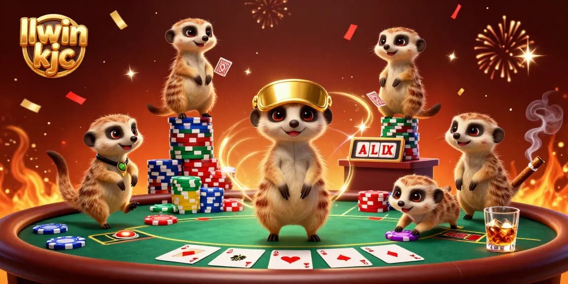 Experience llwin kjc with a lively meerkat casino scene packed with poker elements and vibrant energy.