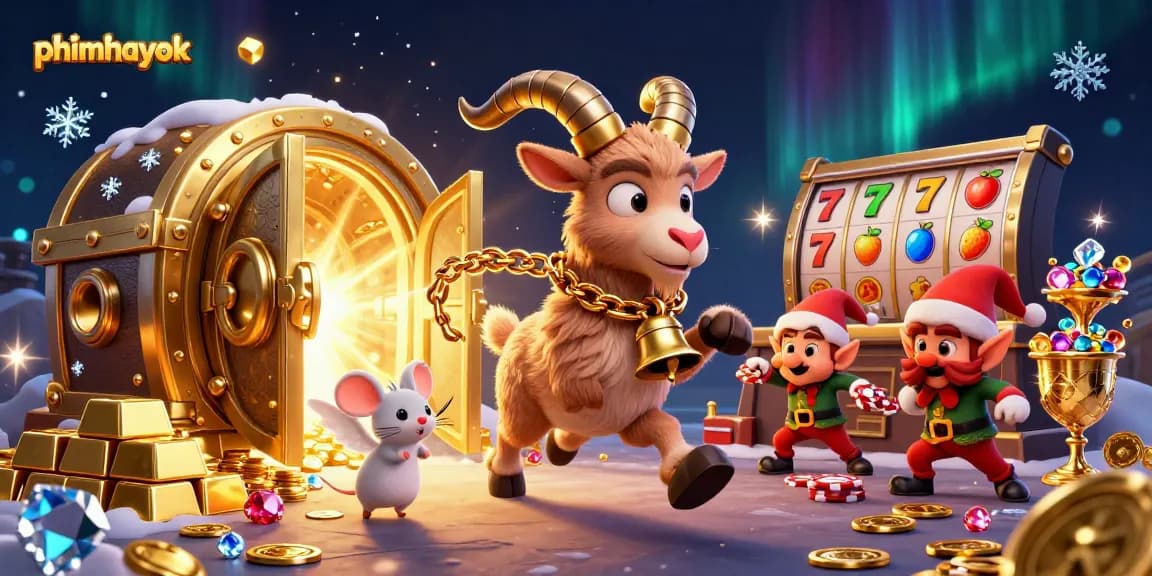 Experience thrilling gameplay at phimhayok casino with 3D characters enjoying vibrant slot games.
