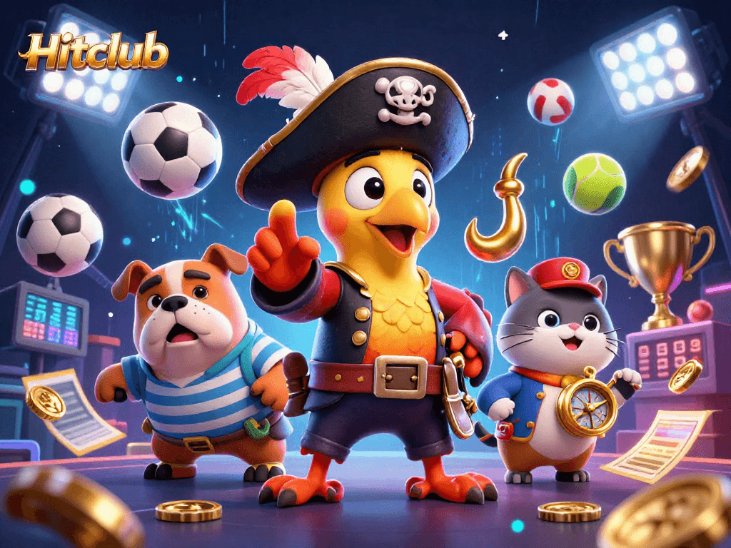 Hitclub showcases thrilling sports betting excitement in a vibrant casino scene filled with action.