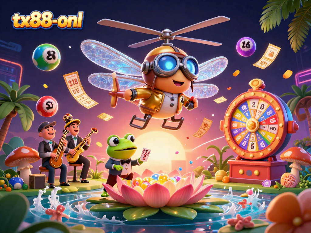 Engage with the tx88-onl casino experience featuring vibrant characters amidst dynamic gaming elements.