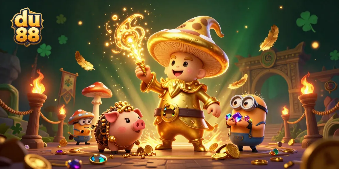 Join the du 88 adventure as players discover hidden treasures in this magical casino scene.