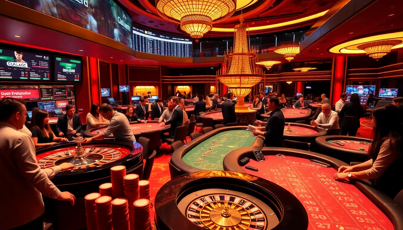 XXGG players engaging confidently at a luxurious casino sportsbook with dynamic technology.
