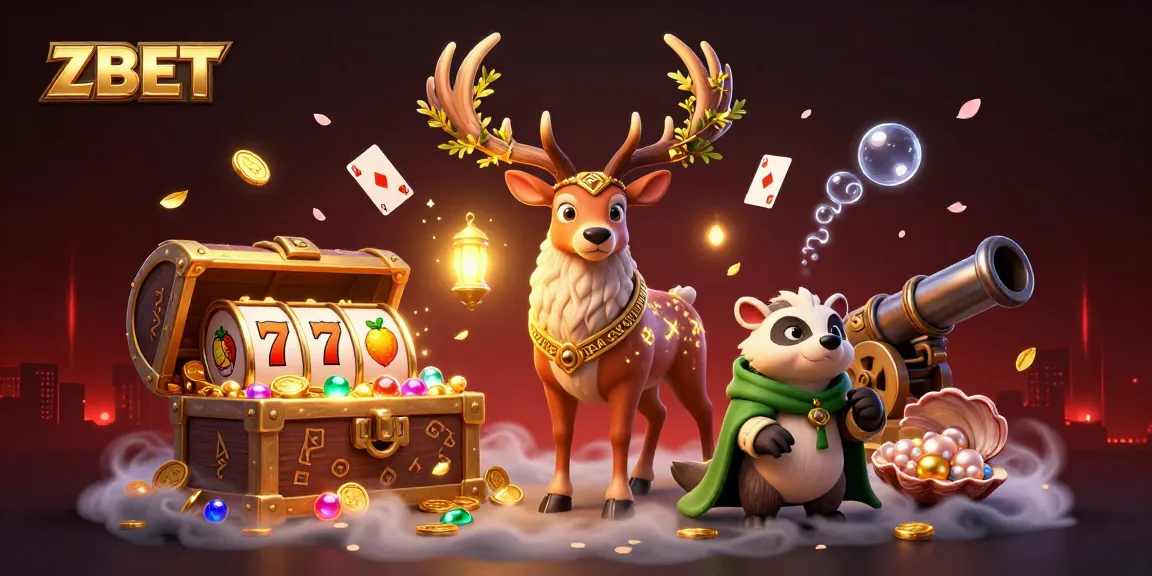 ZBET showcases winning casino action with a dynamic scene of fantasy characters and exciting gambling elements.