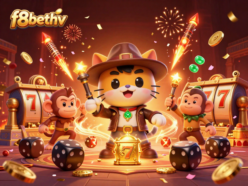Experience high-stakes excitement with the immersive f8bethv casino scene featuring thrilling games and artifacts.