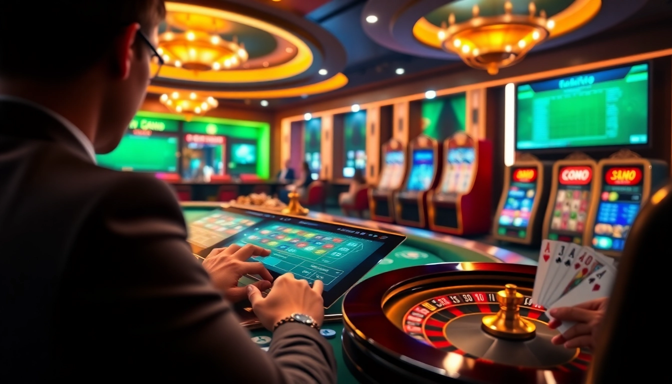 Experience high-stakes gaming at rikvip with vibrant online casino visuals, poker chips, and digital games.