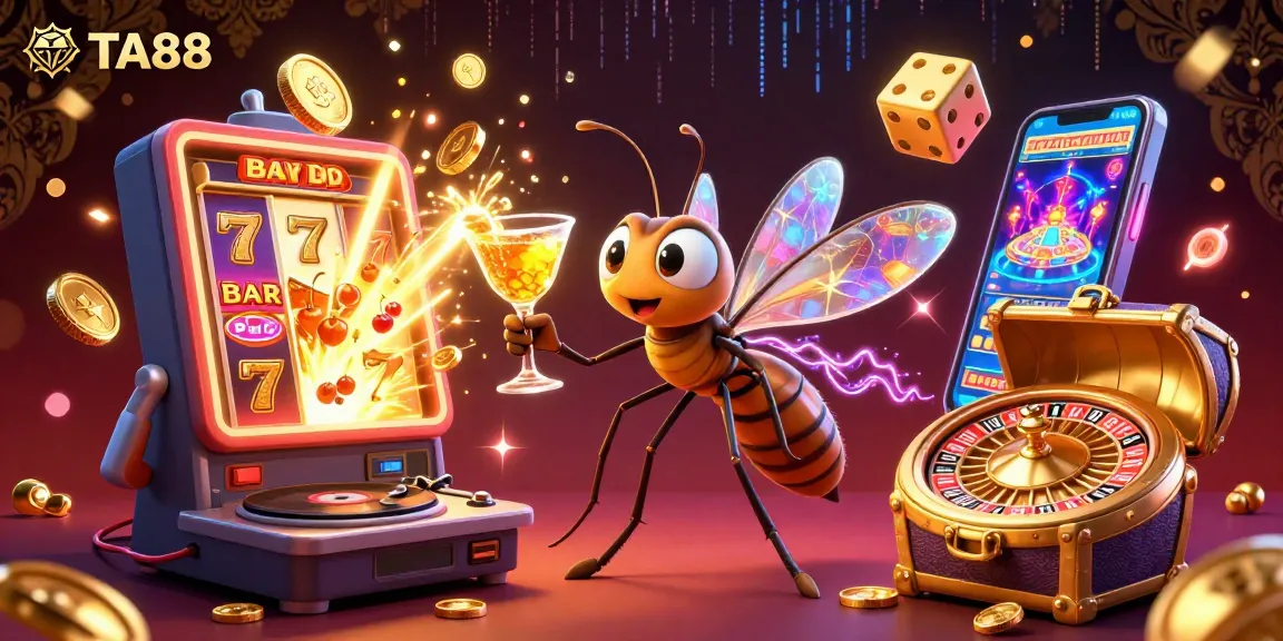 Experience the excitement of TA88 with vibrant casino elements and dynamic characters in 3D.