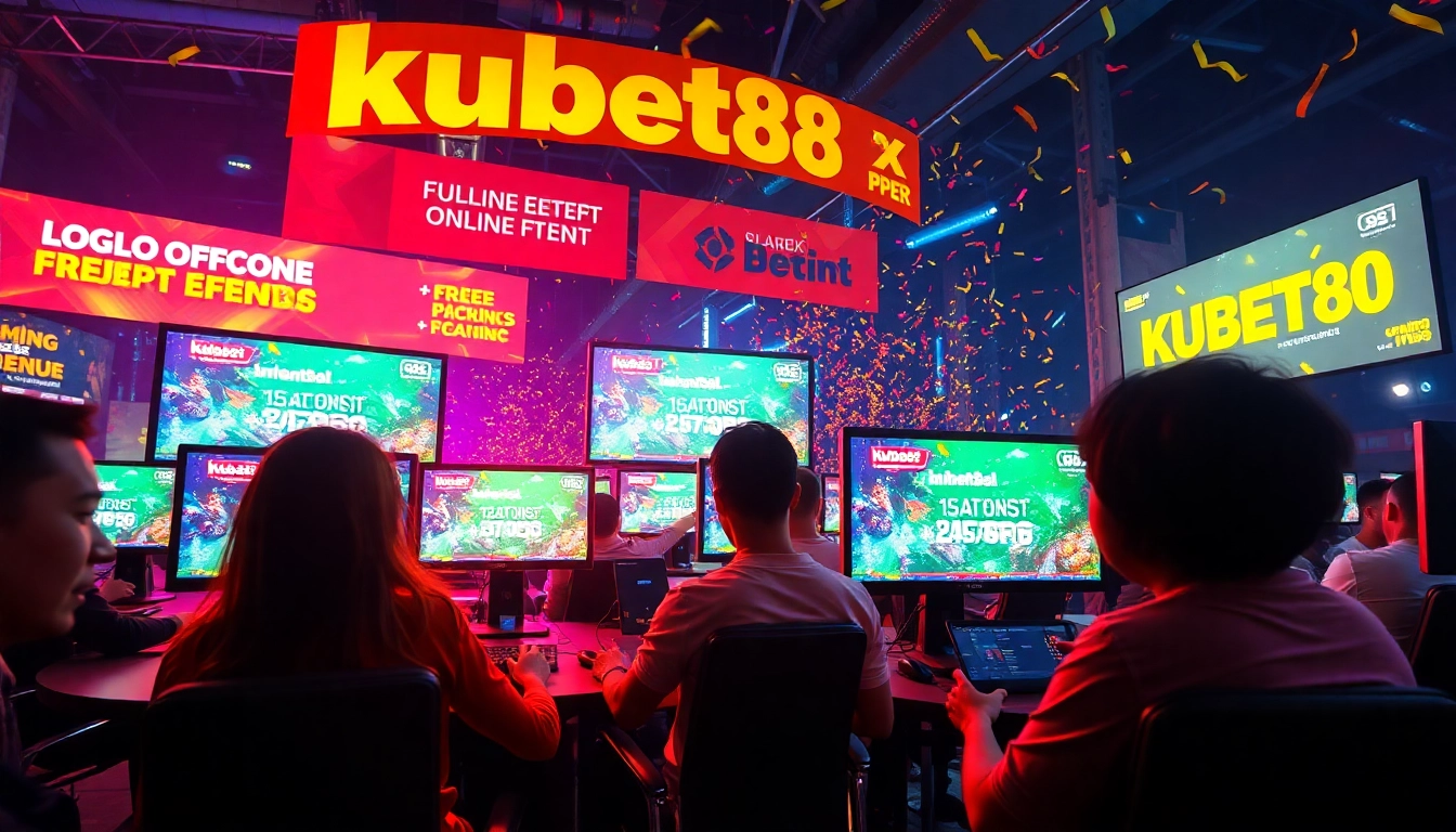 Khuyến Mãi Kubet88 – Ưu Đãi Vàng Dành Riêng Cho Thành Viên, vibrant online gaming event showcasing promotional offers.