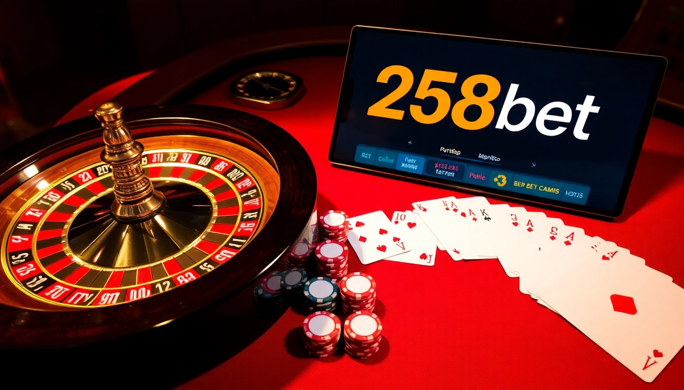 Experience the excitement of winning with 258bet at a luxurious casino table.