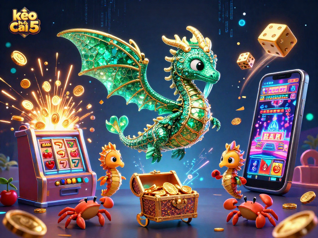 Win big at kèo nhà cái 5 with a vibrant casino illustration bursting with excitement.