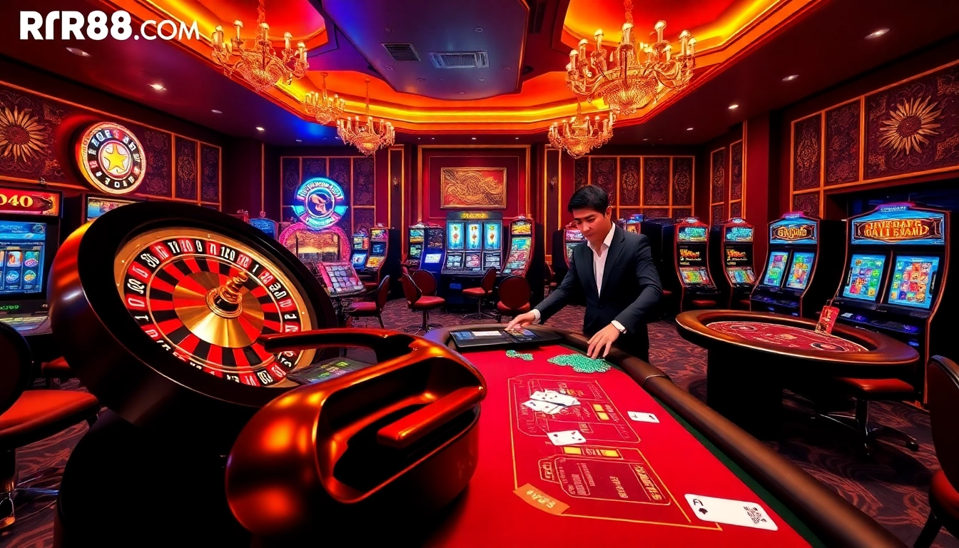 Experience the thrill of rr88 com with engaging games on a vibrant casino floor.