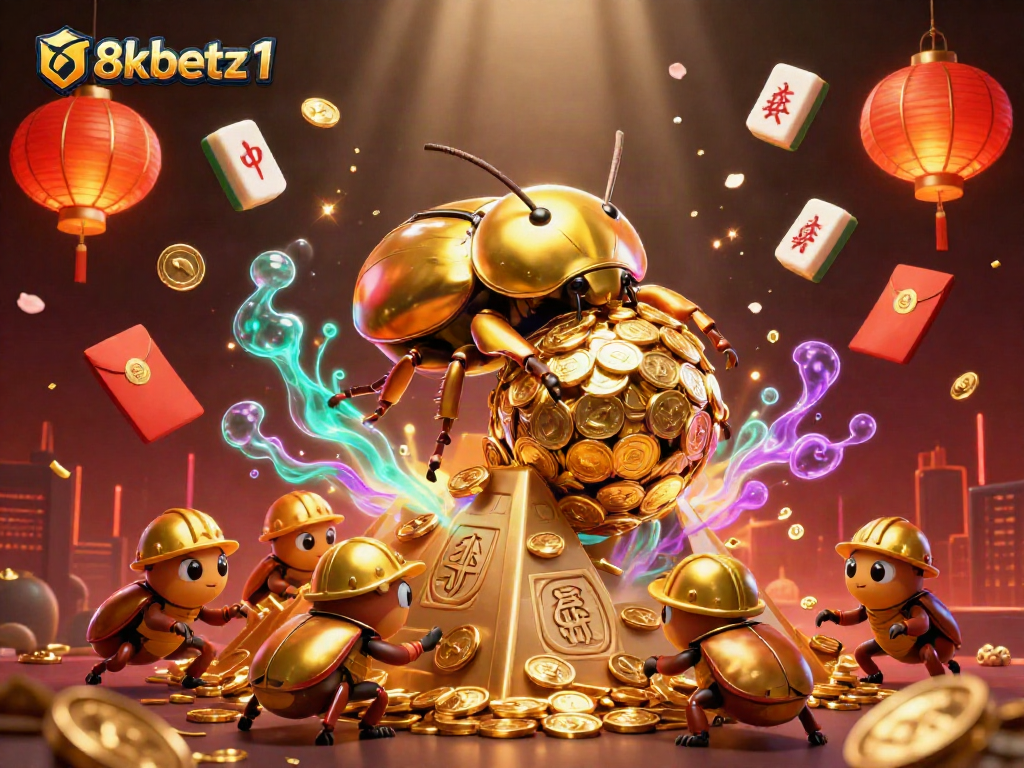 Experience thrilling gameplay at 8xbetz1 with animated golden creatures promoting exciting casino adventures.