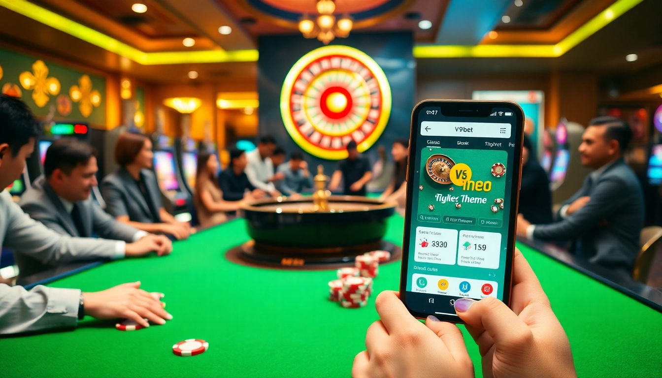 Experience the excitement of online gambling with v9bet đang nhập on vibrant casino tables.