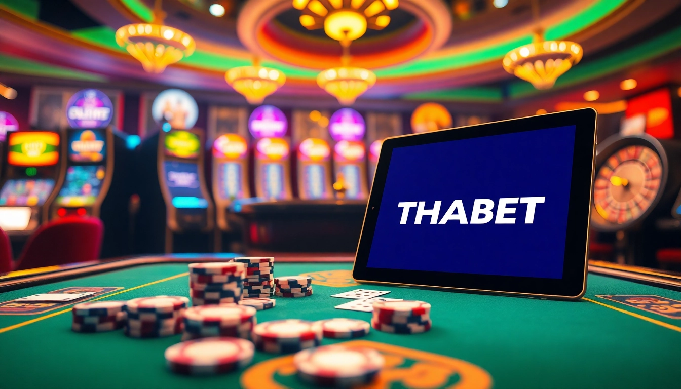 Experience thrilling gameplay at THABET with vibrant casino tables and exciting games.