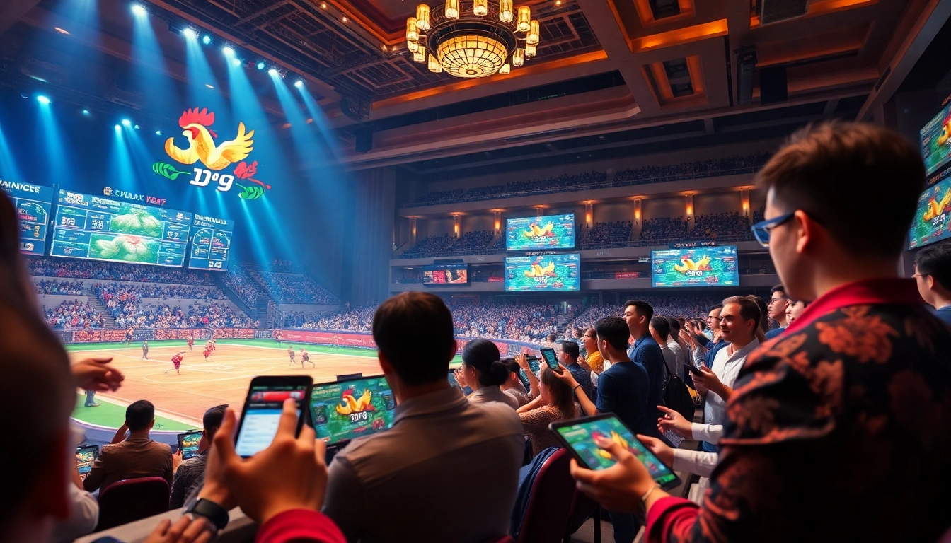 Experience the thrill of trực tiếp đá gà 67 with vibrant online betting visuals, showcasing action and excitement.