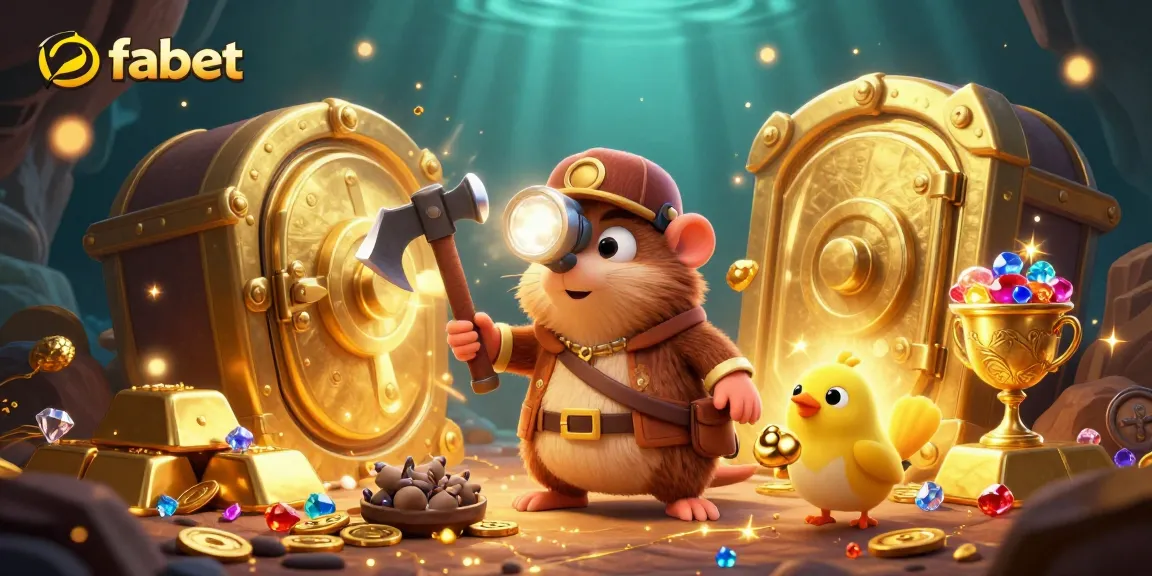 Join the fun with fabet as a treasure hunter mole discovers gold in a vibrant casino world.