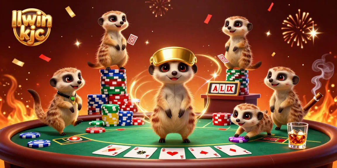 Experience llwin kjc with a lively meerkat casino scene packed with poker elements and vibrant energy.