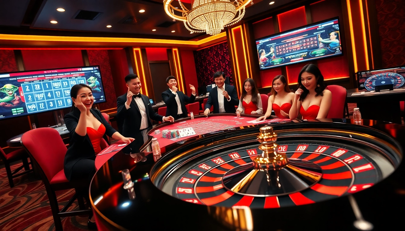 High-stakes roulette excitement at RR88 casino, showcasing luxurious gambling experience.
