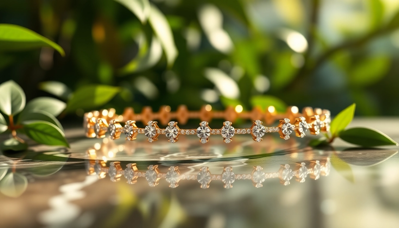Admire the exquisite Diamond by the yard bracelet featuring sparkling diamonds in a luxurious gold setting.