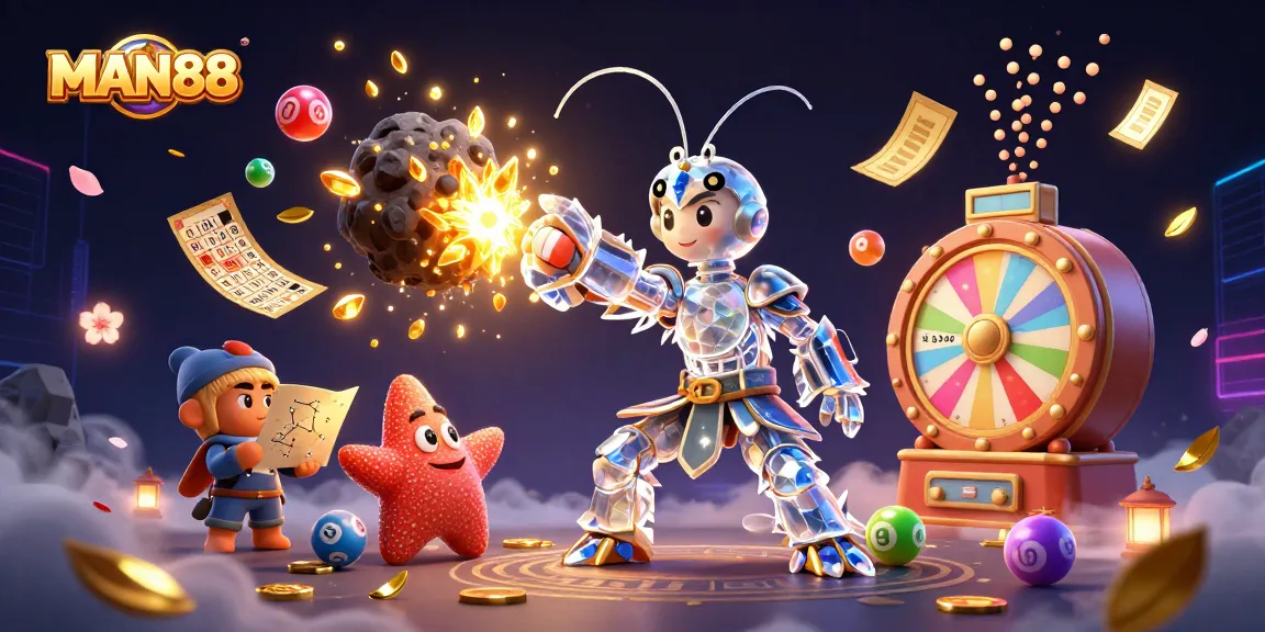Experience the royal gambling atmosphere of MAN88 with vibrant gambling elements and engaging characters.