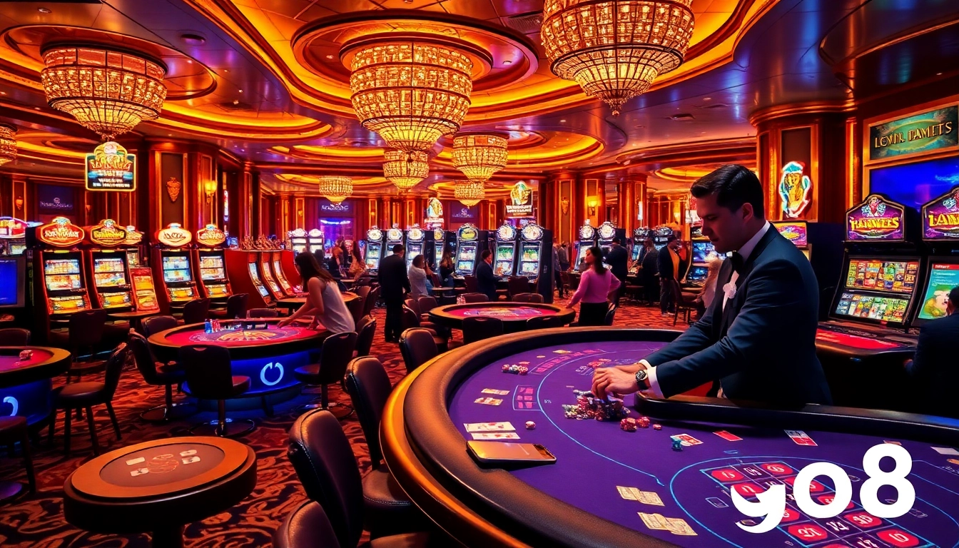 Experience the thrill of go8 gambling at a bustling casino with vibrant tables and exciting players.