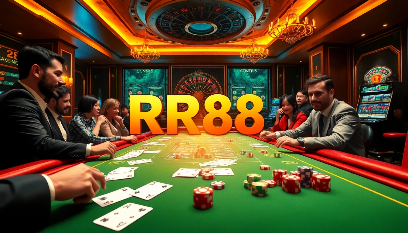 Experience the thrill of RR88 with a vibrant casino atmosphere featuring games, excitement, and winning moments.