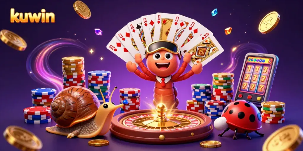 Kuwin brings excitement with a dynamic scene of a millipede dealer and friends amidst a vibrant casino atmosphere