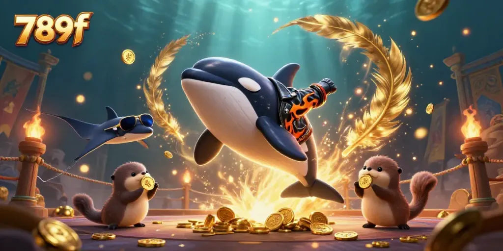 Engage in exciting online gambling with 789f, featuring vibrant sea characters and thrilling casino elements.