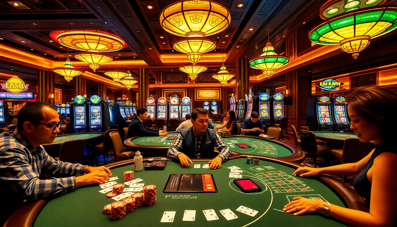 Players enjoying their favorite games at GG8892, experiencing the thrill of high-stakes gambling.