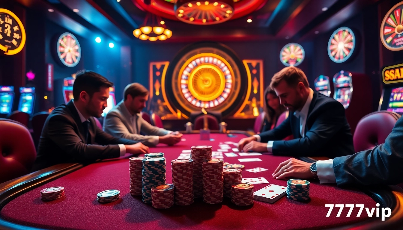 Actors bet at a high-stakes table in a luxurious casino environment, embodying the spirit of 777vip gaming.