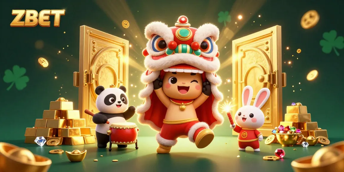 ZBET brings exciting wins with unique casino vibes featuring lively characters and gold treasures.