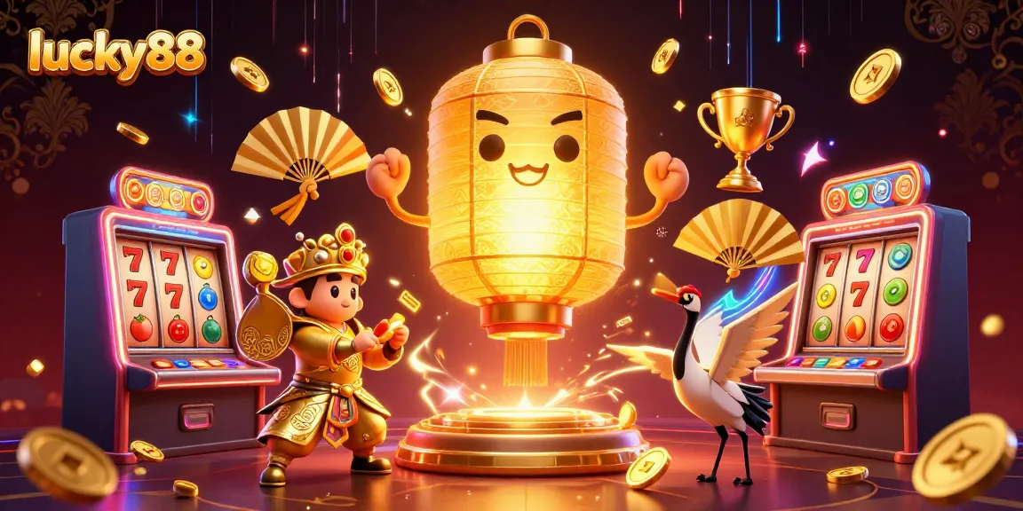 Spin the lucky88 slot reels to win with vibrant golden lantern spirit and festive casino elements.