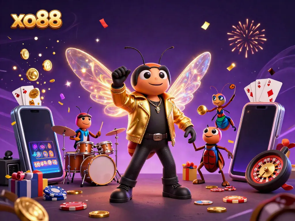 Experience exciting slot action with xo88, a magical 3D party featuring winning symbols and energetic characters.