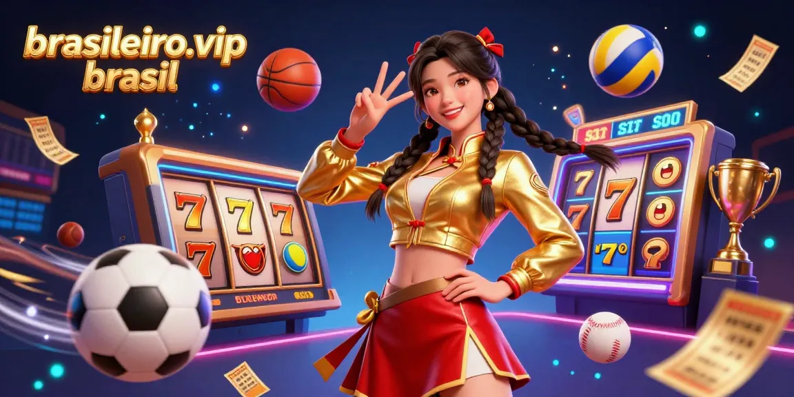 Engage in thrilling gambling adventures at brasileiro.vip brasil with vibrant casino elements and lively characters.