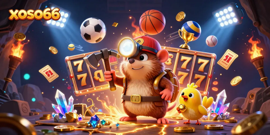 Experience thrilling wins on xoso66 as a cartoon mole mines treasures in a vibrant casino world.