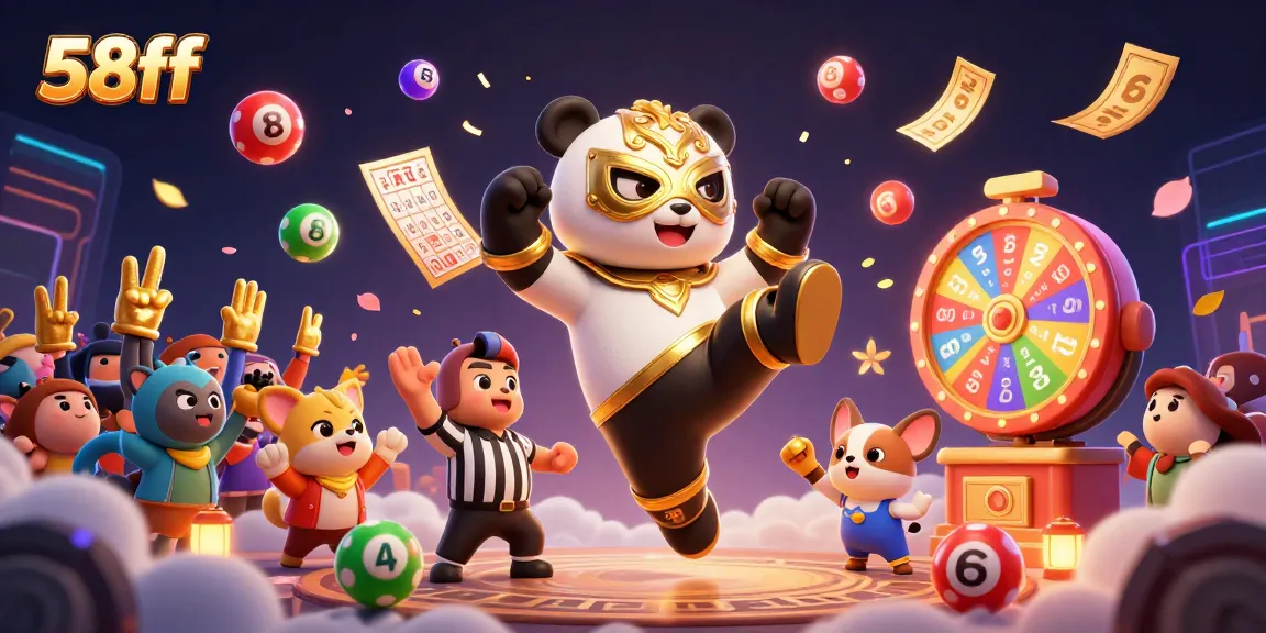 Experience thrilling wins at 58ff with a vibrant 3D casino scene of action and excitement.