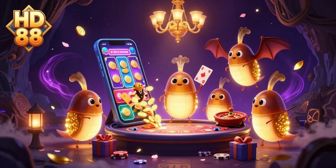 Experience excitement at HD 88 with glowing glowworms illuminating vibrant casino games and thrilling action.