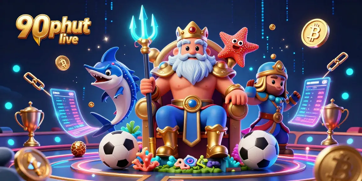Experience seamless gambling with 90phut live showcasing vibrant sports betting elements in a dynamic 3D scene.