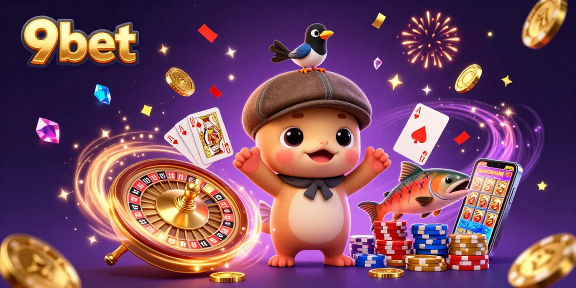 Spin the roulette and win with 9bet: A playful 3D casino scene