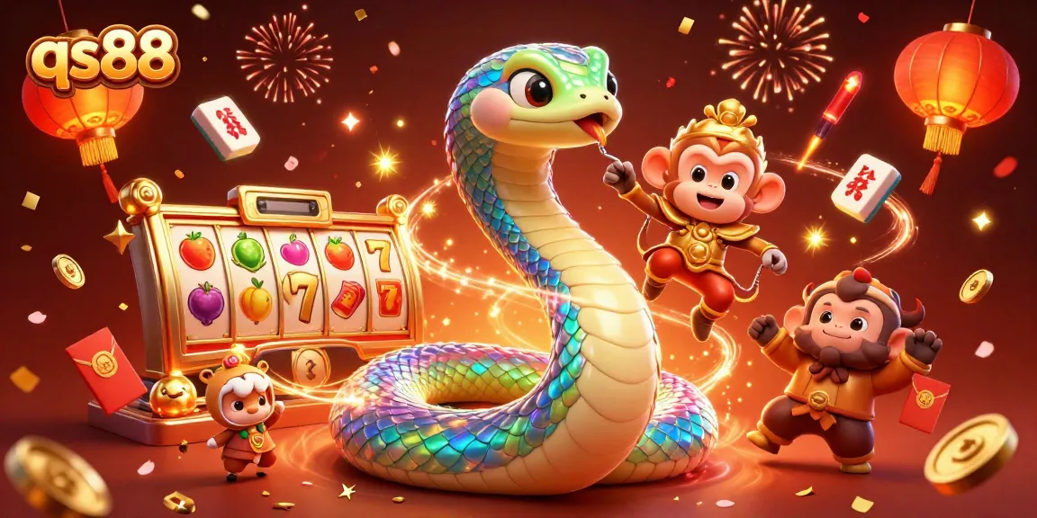 Engage with the exciting qs88 gaming scene featuring dynamic slot reels and rich colorful elements.