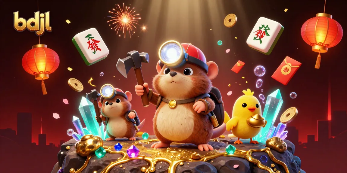 Engage with bdjl's vibrant 3D casino treasure hunt scene filled with dynamic gaming elements!